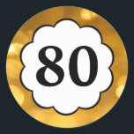 80 - Aufkleber mit den goldenen Zahlen<br><div class="desc">Ornaart Design. 80 - Aufkleber mit den goldenen Zahlen</div>