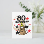 80 Bereits zum Geburtstag Postkarte (Stehend Vorderseite)
