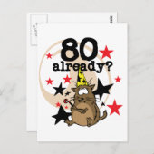 80 Bereits zum Geburtstag Postkarte (Vorne/Hinten)