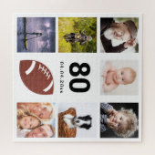 80. Birthday Foto von Klebemann Guy White Puzzle (Horizontal)