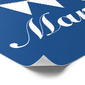 80 Bunting Red Blue Wedding Guest Book Alternative Poster (Ecke)