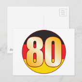 80 DEUTSCHES Gold Postkarte (Vorne/Hinten)