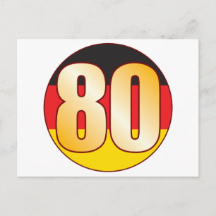 80 DEUTSCHES Gold Postkarte