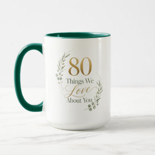 80 Dinge, die wir an Mama lieben Tasse
