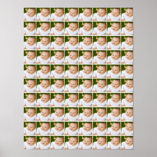 80 Einzelfoto Collage Personalisiert Poster (Vorne)