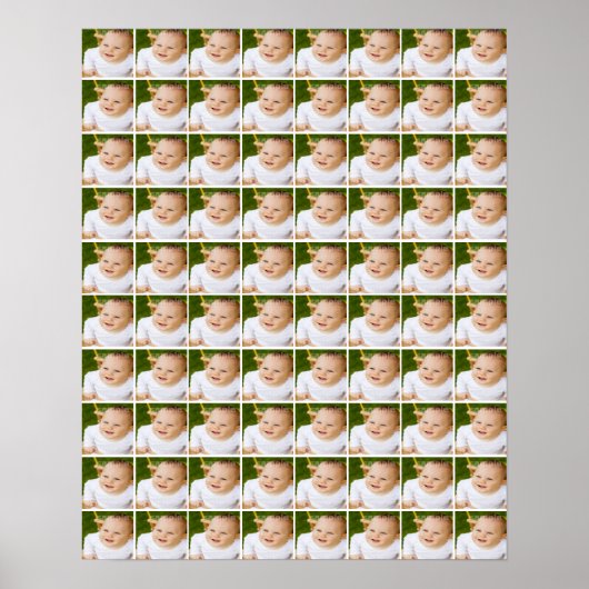 80 Einzelfoto Collage Personalisiert Poster (Vorne)