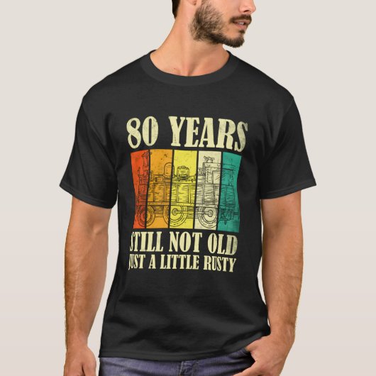 80 Eisenbahn-Dampflok 80. T-Shirt (Vorderseite)