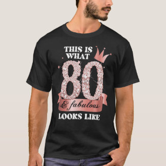 80 & Fabulous I Black Peach Party Group Candid Pho T-Shirt