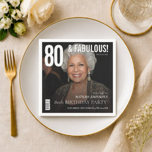 80 Fabulous Magazine Cover 80. Geburtstag Serviette