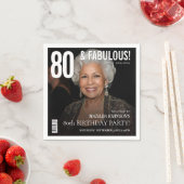 80 Fabulous Magazine Cover 80th Birthday  Serviette (Beispiel)