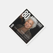 80 Fabulous Magazine Cover 80th Birthday  Serviette (Ecke)