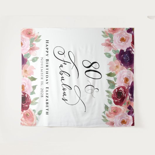 80 Fantastische Blumengebirgsfeier Wandteppich (Vorderseite (Horizontal))