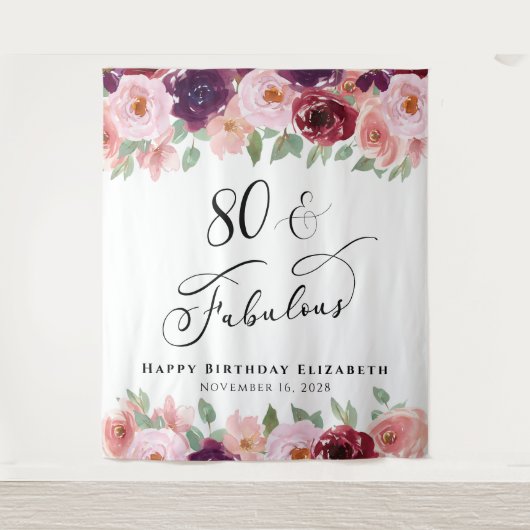 80 Fantastische Blumengebirgsfeier Wandteppich (Vorderseite)