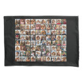 80 Foto Collage Black - Benutzerdefiniertes Bild Kissenbezug (Vorderseite)