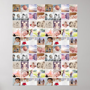 80 Foto-Collage personalisiert (20 wiederholend) Poster