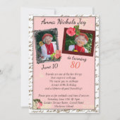 80. Foto-Geburtstags-Party Einladung (Vorderseite)