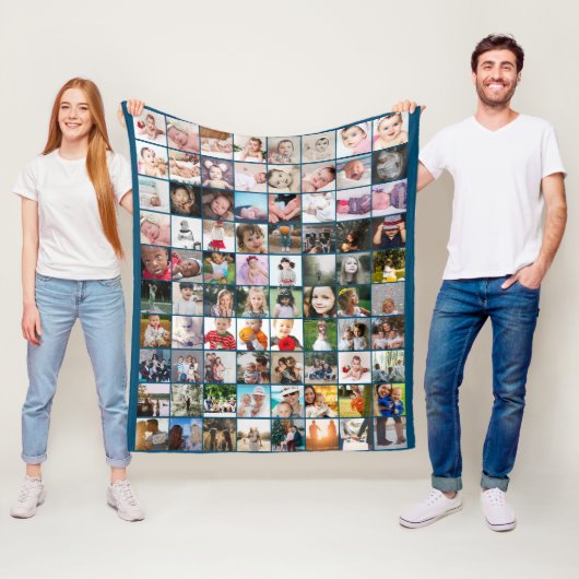 80 FotoCollage Einzigartiges Personalisiertes DIY Fleecedecke (Beispiel)