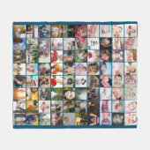 80 FotoCollage Einzigartiges Personalisiertes DIY Fleecedecke (Vorderseite (Horizontal))