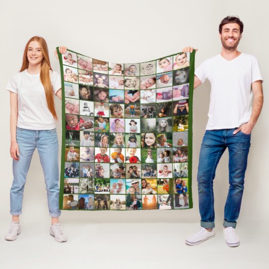 80 FotoCollage Einzigartiges Personalisiertes DIY Fleecedecke (Beispiel)