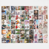 80 FotoCollage Einzigartiges Personalisiertes DIY  Fleecedecke (Vorderseite (Horizontal))