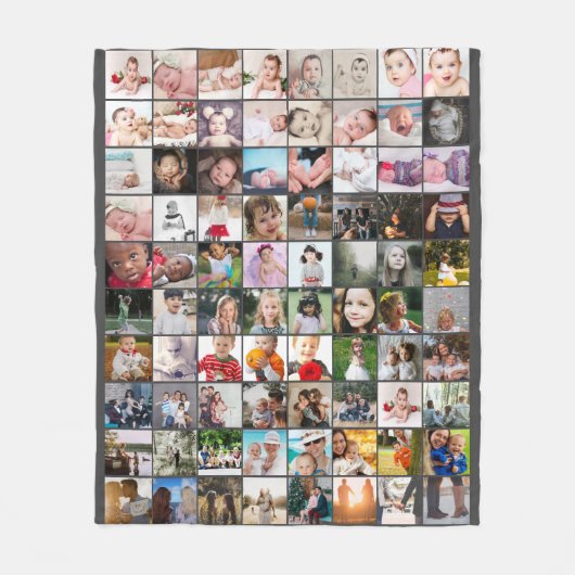 80 FotoCollage Einzigartiges Personalisiertes DIY Fleecedecke