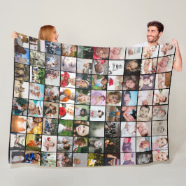 80 FotoCollage Einzigartiges Personalisiertes DIY Fleecedecke