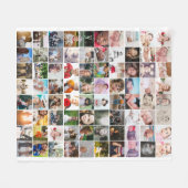 80 FotoCollage Einzigartiges Personalisiertes DIY Fleecedecke (Vorderseite (Horizontal))