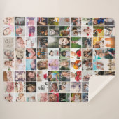 80 FotoCollage Einzigartiges Personalisiertes DIY Sherpadecke (Vorderseite (Horizontal))