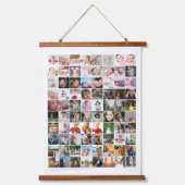 80 FotoCollage Einzigartiges Personalisiertes DIY  Wandteppich Mit Holzrahmen (Vorderseite)