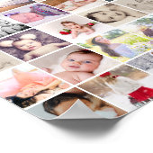 80 FotoCollage Personalisiert (20 Wiederholungen) Poster (Ecke)