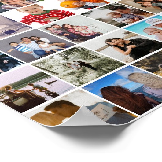 80 FotoCollage Personalisiert Poster (Ecke)