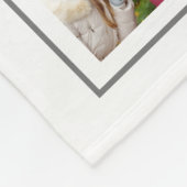 80 Fotomaterial Vorlage Personalisiert weiß Fleecedecke (Ecke)