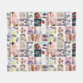 80 Fotos Collage personalisiert (20 Wiederholung) Fleecedecke (Vorderseite (Horizontal))