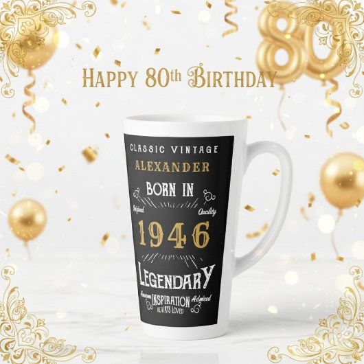 80. Geburtstag 1946 Legendär Retro Milchtasse