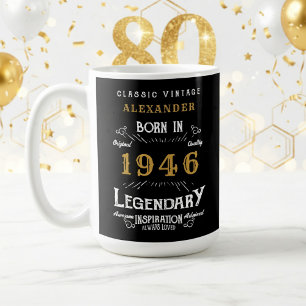 80. Geburtstag 1946 Legendäre Retro Kaffeetasse