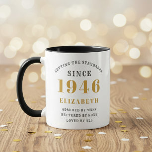 80. Geburtstag 1946 Namen hinzufügen Elegant Tasse