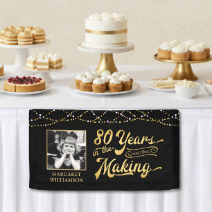 80. Geburtstag 80 JAHRE IN DER MAKING Lights Banner