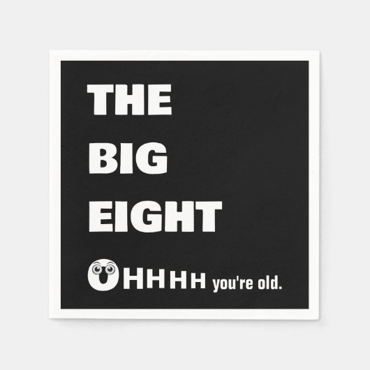 80. Geburtstag Alt Witz Serviette (Vorderseite)