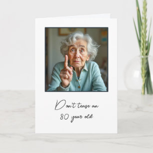 80. Geburtstag Alte Dame Spaß Karte
