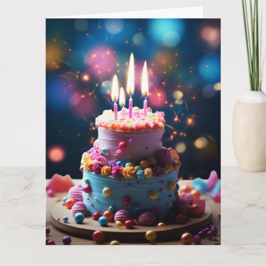 80. GEBURTSTAG ALTER 80 CAKE GREETING CARD KARTE (Vorderseite)
