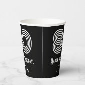 80. Geburtstag — Art Deco Inspiriert Aussehen "80" Pappbecher (Rechts)