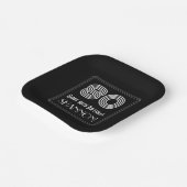 80. Geburtstag — Art Deco Inspiriert Aussehen "80" Pappteller (Gewinkelt)