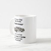 80. Geburtstag Banger Liebe Vintage Car Retro Kaffeetasse (Vorderseite Links)