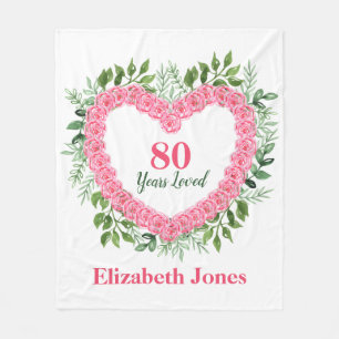 80. Geburtstag Blanket 80 Jahre Loved Fleecedecke