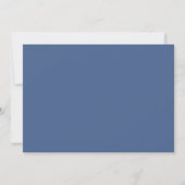 80. Geburtstag Blau- und Silberner Glitzer Einladung (Rückseite)