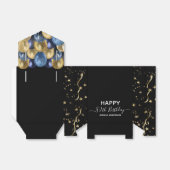 80. Geburtstag Blue Gold Glitzer Balloons Gefallen Geschenkschachtel (Ungefaltet)