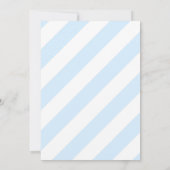 80. Geburtstag - Blue Stripes Gold Balloons Einladung (Rückseite)