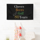 80. Geburtstag Cheers Beers Golf Party Banner (Insitu)