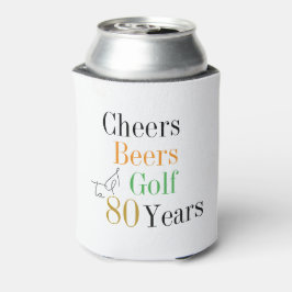 80. Geburtstag Cheers Beers Golf Party Dosenkühler