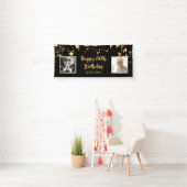 80. Geburtstag Dann & Jetzt Fotos Personalisiert Banner (Insitu)